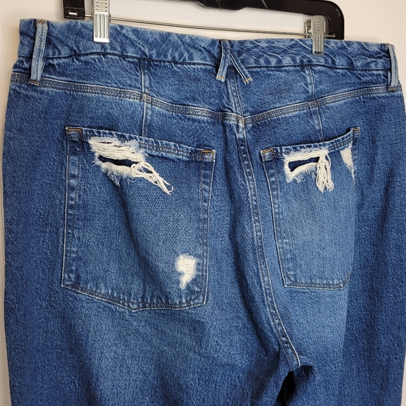 Good American Good 90s High Waist Jeans 15 Distressed - Picture 3 of 5